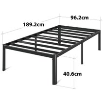 Zinus Single Metal Bed Frame Black AU-MPRC-16S hero image