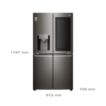 LG 708L InstaView French Door Fridge GF-V708BSL hero image