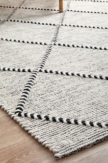 Rug Culture Maison Medium Black & Off White Rug 225X155CM - MSN-JASMIN-225X155 hero image