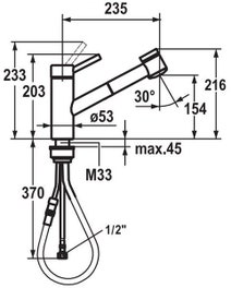 KWC 10271033700 Inox Pull-Out Mixer Tap hero image