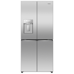 Hisense 483L PureFlat Slim French Door Refrigerator with Non-Plumbed Ice and Water Dispenser Stainless Steel HRCD483TSW hero image