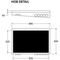 Bertazzoni 90cm Professional Airtec Dark Grey Induction Freestanding Oven with Integrated Downdraft PROCH94I1ECAT hero image