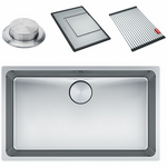 Franke Mythos 700mm Single Bowl Undermount Sink with Accessories MYX110-70FPC hero image