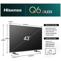 Hisense 43 Inch Q6NAU 4K QLED Smart TV 43Q6NAU hero image