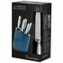Stanley Rogers Modern Steel Metallic Baltic Blue 6 Piece Knife Block Set 41419 image NaN