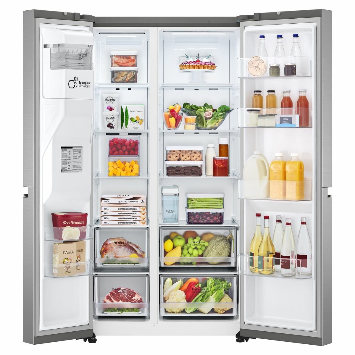 LG 635L Side by Side Frost Free Non Plumbed Fridge GS-N635PL hero image