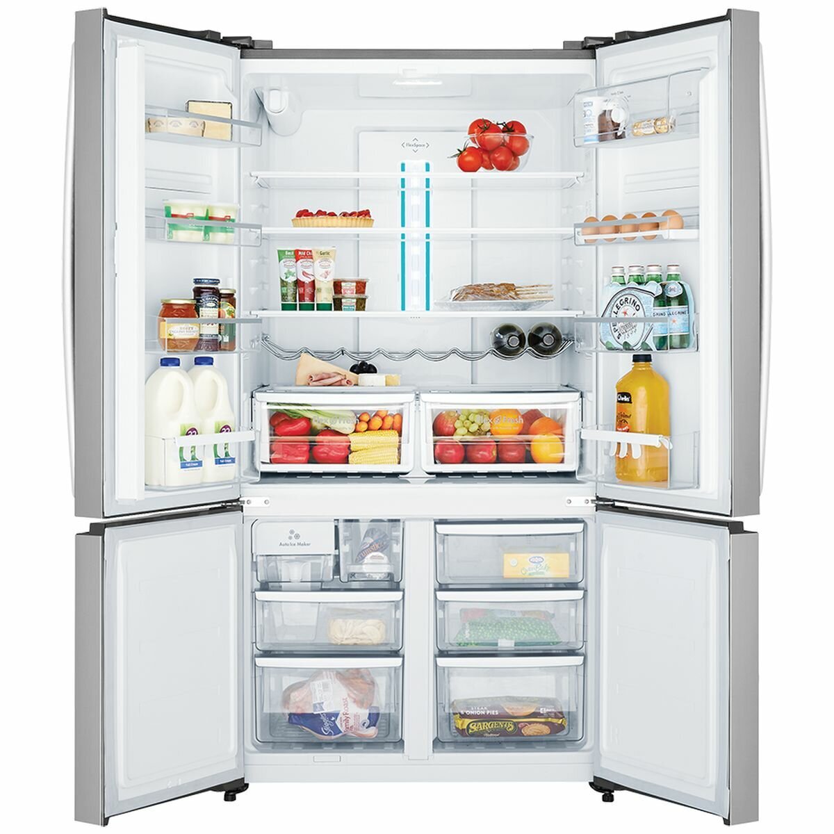 Westinghouse 541L French Door Frost Free Fridge with Ice Maker and Water Dispenser WQE6060SB