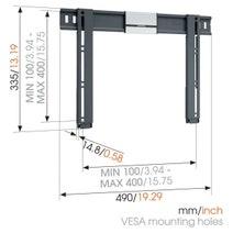 Vogel's THIN405 Extra Thin Fixed TV Wall Mount For 26 to 55 Inch TVs hero image