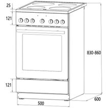 Linarie 50cm Freestanding Electric Oven with Ceramic Cooktop LFYC5060CX hero image