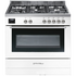 Fratelli 90cm Milano Dual Fuel Freestanding Oven/Stove Gloss White MI29650FEMWH image NaN