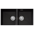 Oliveri Santorini Double Bowl Undermount Sink Black ST-BL1563U-OF image NaN