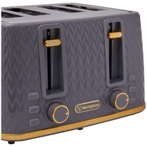 Westinghouse Kettle and Toaster Pack Grey Gold 1.7L Kettle, 4 Slice Toaster WHKTPK13GG hero image