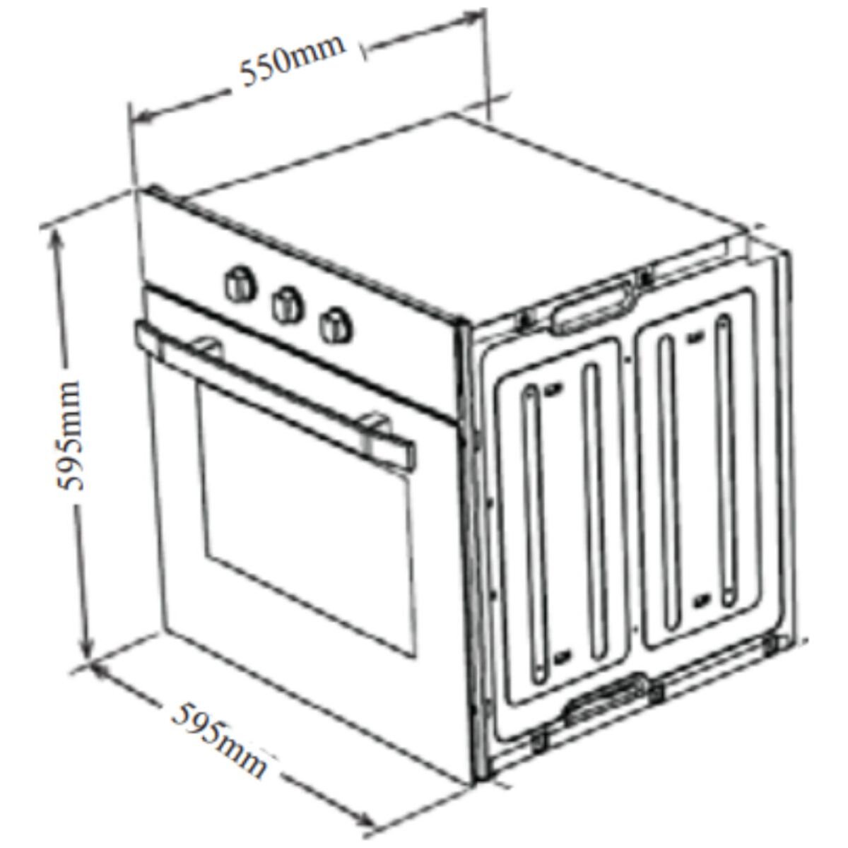 Omega 60cm built store in oven obo677b