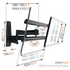 Vogel's WALL2450B Full-Motion TV Wall Mount for 55 to 100 Inch TVs Black image NaN