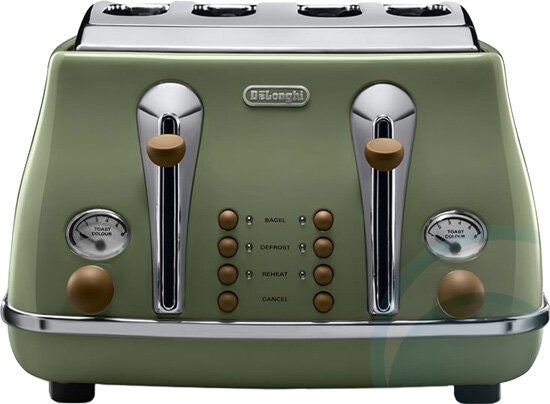 Delonghi CTO4003VGR Icona Vintage 4 Slice Toaster | Appliances Online