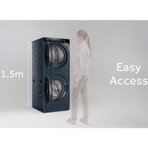 Haier 12kg + 9kg Series 600 Laundry Centre Black HLC1290CTB2 hero image