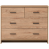 Ostro Cody Four Drawer Lowboy Mid Tone Oak AOF-C4D04 image NaN