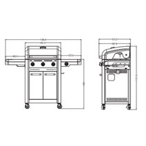 Artusi 3 Burner Chicago Freestanding BBQ With Wok ATBBQCG3 hero image