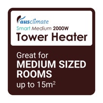 Ausclimate Smart Medium 2000W Tower Heater - Sand ACCT150 hero image