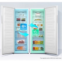 Hisense 240L Upright Hybrid Fridge Freezer White HRVF240 hero image
