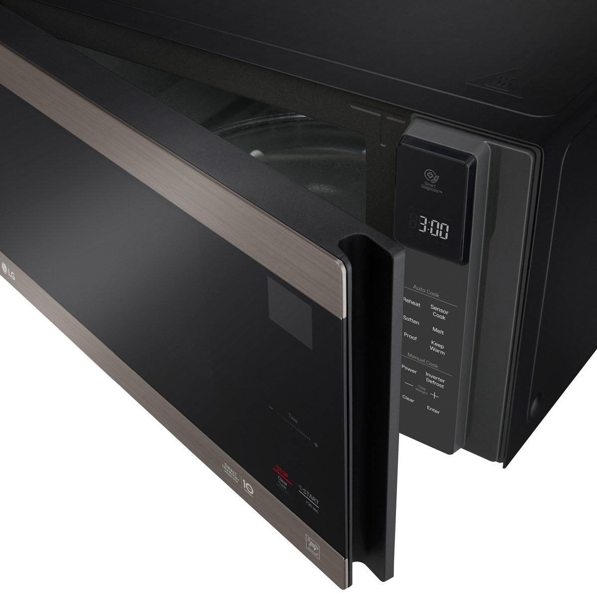 LG 42L NeoChef Smart Inverter 1200W Black Stainless Microwave Oven MS4296OBSS hero image