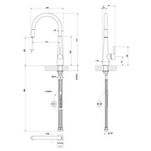 Gessi Just Sink Kitchen Mixer with Pull-Out Tap Chrome 20577 hero image