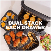 Kitchen Couture 11L Clear View Vertex Dual Draw Air Fryer Black 10005259 hero image