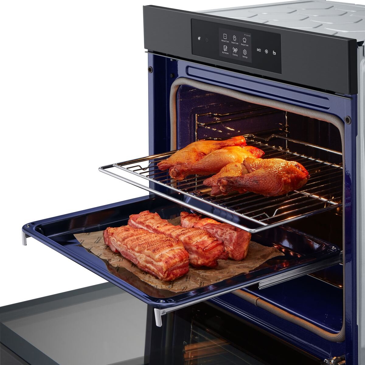 LG Series 9- 60cm Full Steam Pyrolytic Oven with InstaView-Matte Black BO609T2MB4 hero image