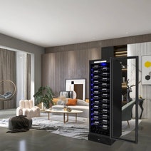LeCavist 157 Bottle Single Zone Label View Wine Fridge LCS155VN1ZPRO hero image