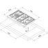 Brohn 75 cm Gas Cooktop Stainless Steel with Black Enamelled Inner Panel BRGC756BSE image NaN