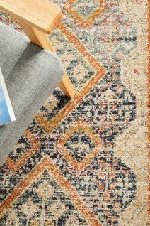 Rug Culture Legacy Extra Large Multi-coloured Rug 500X80CM - LEG-863-NAVY-500X80 hero image