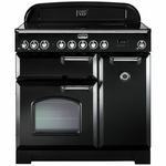 Falcon 90cm Classic Deluxe Freestanding Induction Oven/Stove Black and Chrome CDL90EIBLCH hero image