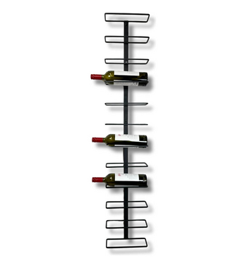 KingsBottle 12 Bottle H-Type Wall Mounted Metal Wine Rack WMRH-12B ...