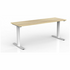 OLG Agile Fixed Single Desk 1800x600 New Oak Worktop with White Frame OG_AGFSSD186W_NO image NaN