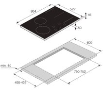 ASKO 80cm 4 Zone Induction Cooktop HID824GC hero image