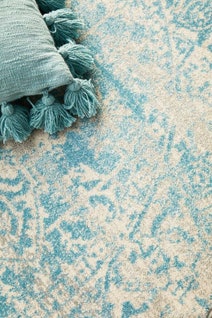 Rug Culture Evoke Large White Blue Rug 240X240CM - EVO-253-WBLU-240X240 hero image