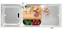 Oliveri NP612 Nu-Petite 1 and 3/4 Bowl Left Hand Drainer Topmount Sink hero image