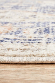 Rug Culture Mayfair Small Blue & Peach Rug 150X150CM - MAY-LOR-BLU-150X150 hero image