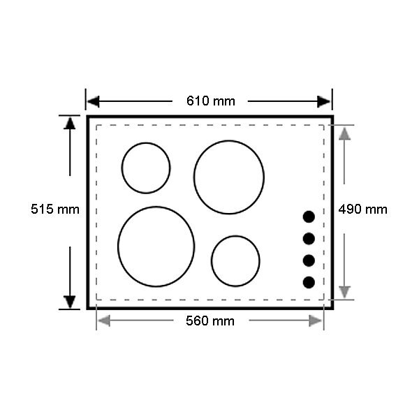 Chef EHC647UC 600mm Electric Cooktop hero image