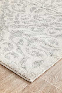 Rug Culture Chrome Medium Silver & Off White Rug 300X80CM - CRO-LYD-SIL-300X80 hero image