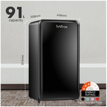 Linarie Tignes 91L Retro Mini Fridge Black LK90TTBLACK hero image