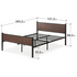 Zinus Queen Tucker Bed Frame Metal & Bamboo Base Brown AU-FBOBH2-14Q image NaN