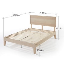 Zinus Moiz Queen Bamboo Bed Frame with Adjustable Headboard AU-FPWDHW-14Q hero image