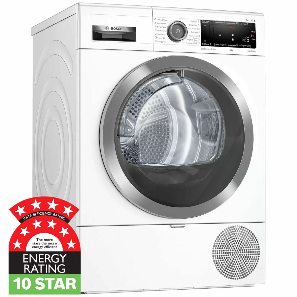 dosis tortur hærge Bosch Series 8 Heat Pump Self Cleaning Condenser 8kg Tumble Dryer  WTX88M20AU | Appliances Online