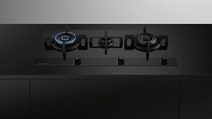 Fisher & Paykel Series 9 90cm Three Burner LPG Gas Cooktop Black Glass CG903DLPGB4 hero image