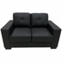 SILC Global Bari Two and Three Seater Lounge Suite PU Black 21001110 image NaN