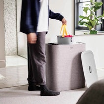 Joseph Joseph Tota Trio 90-litre Easy-empty Laundry Separation Basket - Grey 50024 hero image