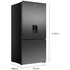 Hisense 500L PureFlat Bottom Mount Refrigerator with Non-plumbed Water Dispenser Dark Stainless Steel HRBM500TBW image NaN