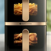Philips 4000 Series 10L Stacked Dual Basket Airfryer Black NA462-70 hero image