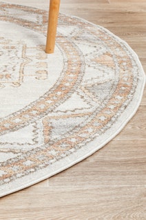 Rug Culture Mayfair Small Natural & Peach Rug 150X150CM - MAY-CAT-NAT-150X150 hero image